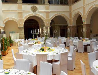 Speisesaal und Arkardensaal Schloss Röthelstein